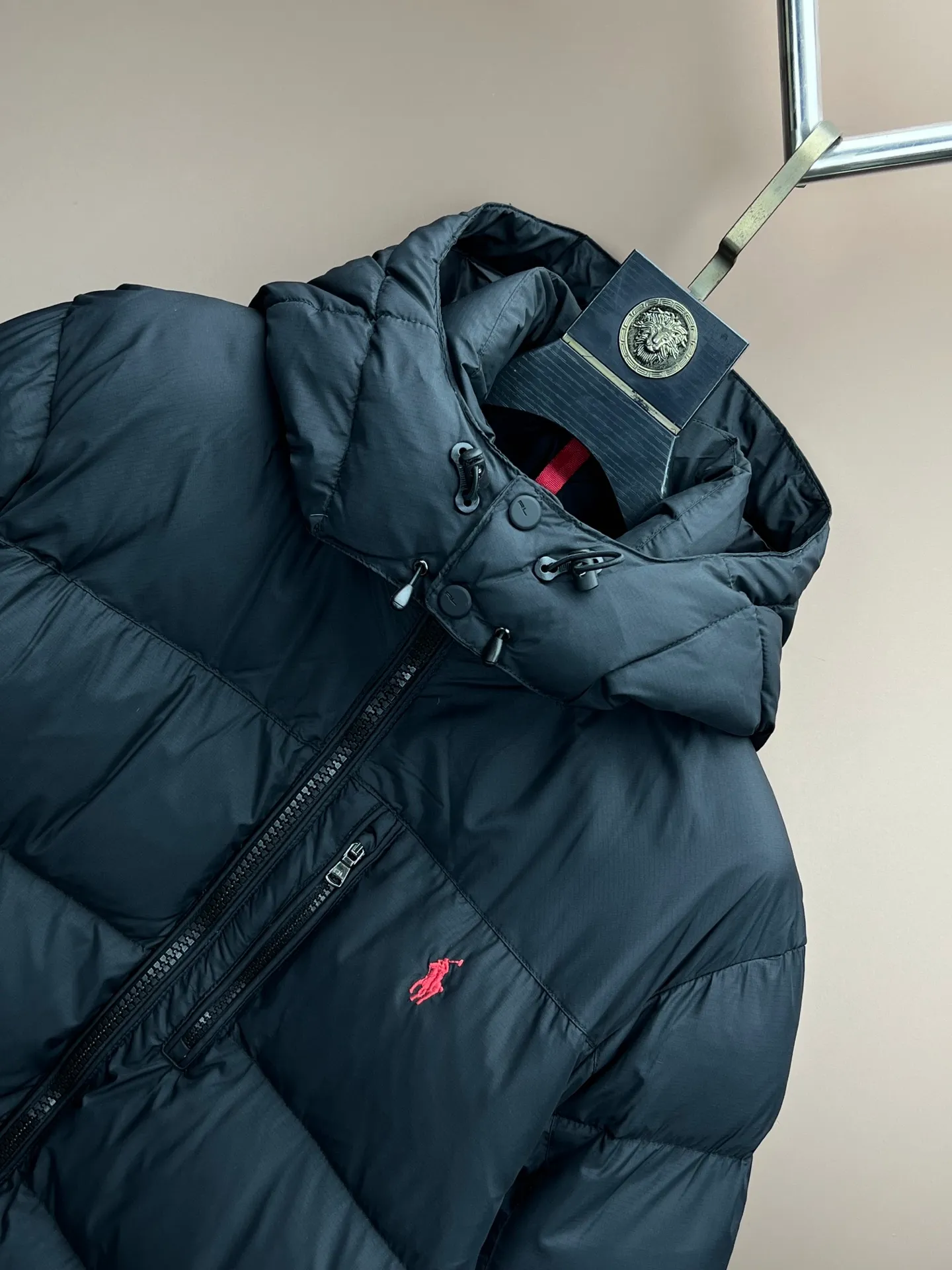 P800 Ralph Lauren classic down jacket, 80% white duck down filling, customized hardware, waterproof and anti-static fabric, three-layer lining to prevent velvet running, color, blue, black, size smLXL